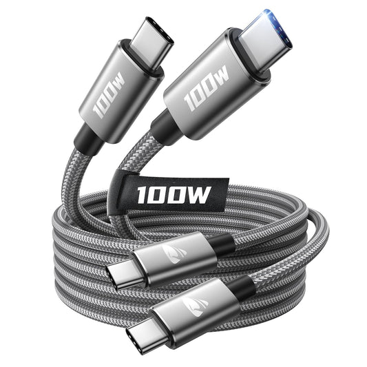 USB-C uz USB-C kabelis 100W, 2 gab. 2M+2M, Aioneus