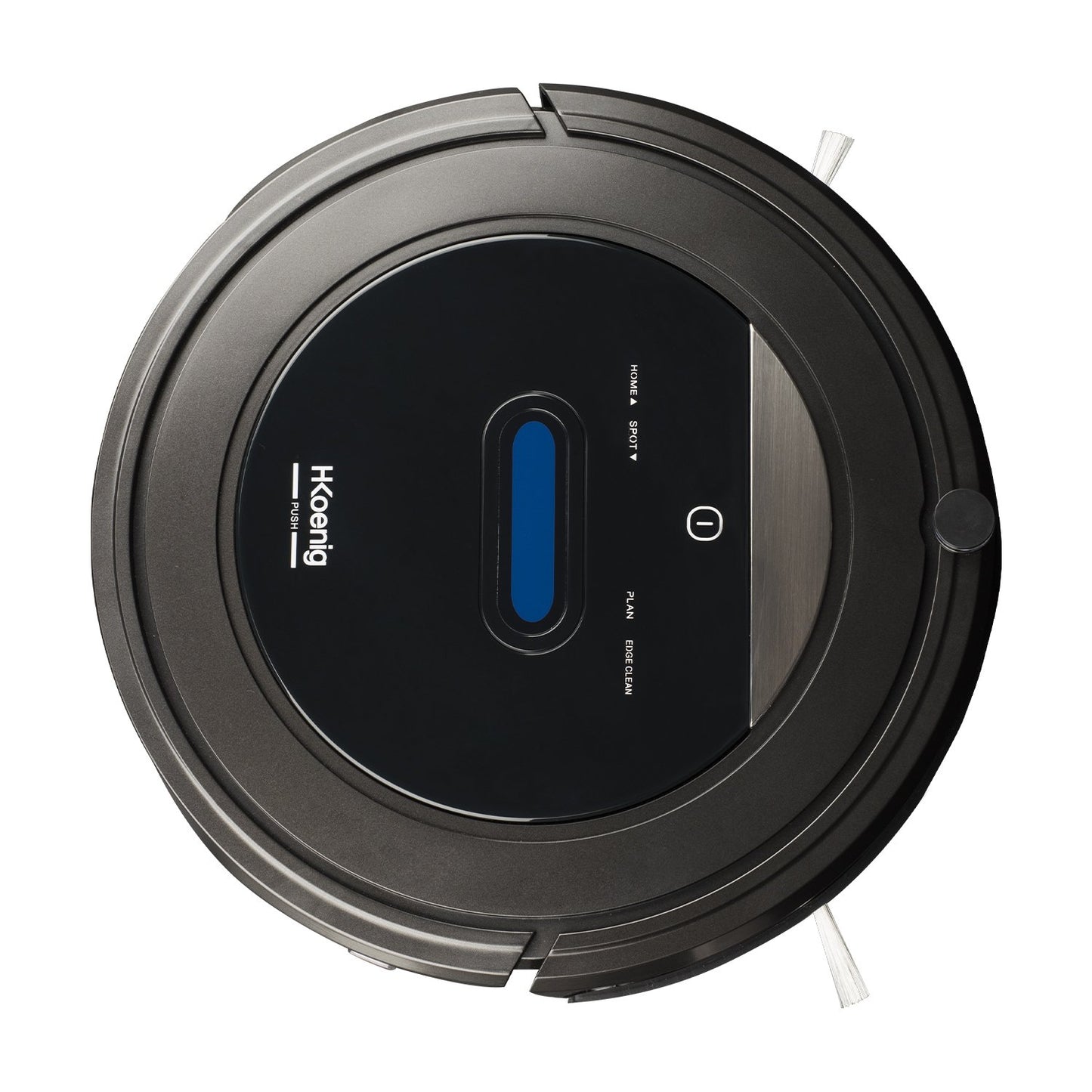 H.Koenig SWRC110 Robot Vacuum - WiFi, Watermob Plus, app control, virtual wall, room recognition, 100 min battery, black