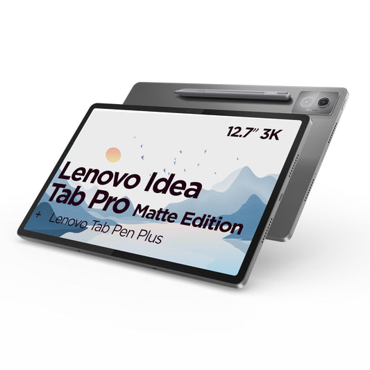 Lenovo Idea Tab Pro planšetdators 32,7 cm (12,7 collas), 3K, matēta versija (MediaTek Dimensity 8300, 8 GB RAM, 128 GB UFS 3.1, 144 Hz, Wi-Fi 6E, Bluetooth 5.3, Android 14), Mēness pelēks, iekļaujot Tab Pen Plus