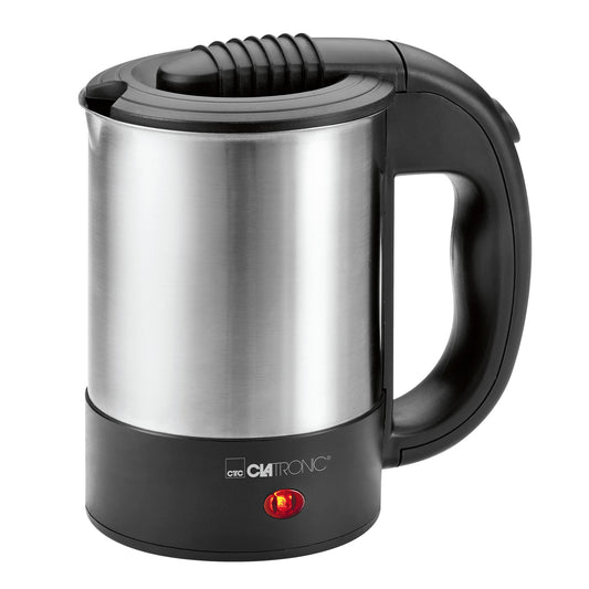 Clatronic ūdens vārītājs WKR 3624 - 0,5L, ceļojumiem, 2 tases, slēpts sildīšanas elements, nerūsējošais tērauds.