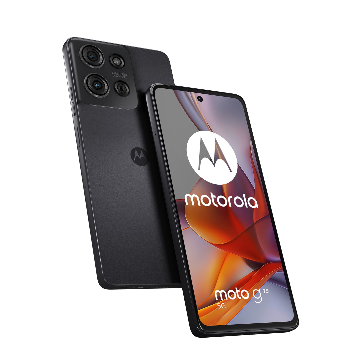 Motorola Moto g75 5G - 6.78" FHD+ display, 50 MP camera, 8/256 GB, 5000 mAh, Android 14, Charcoal Gray, includes case