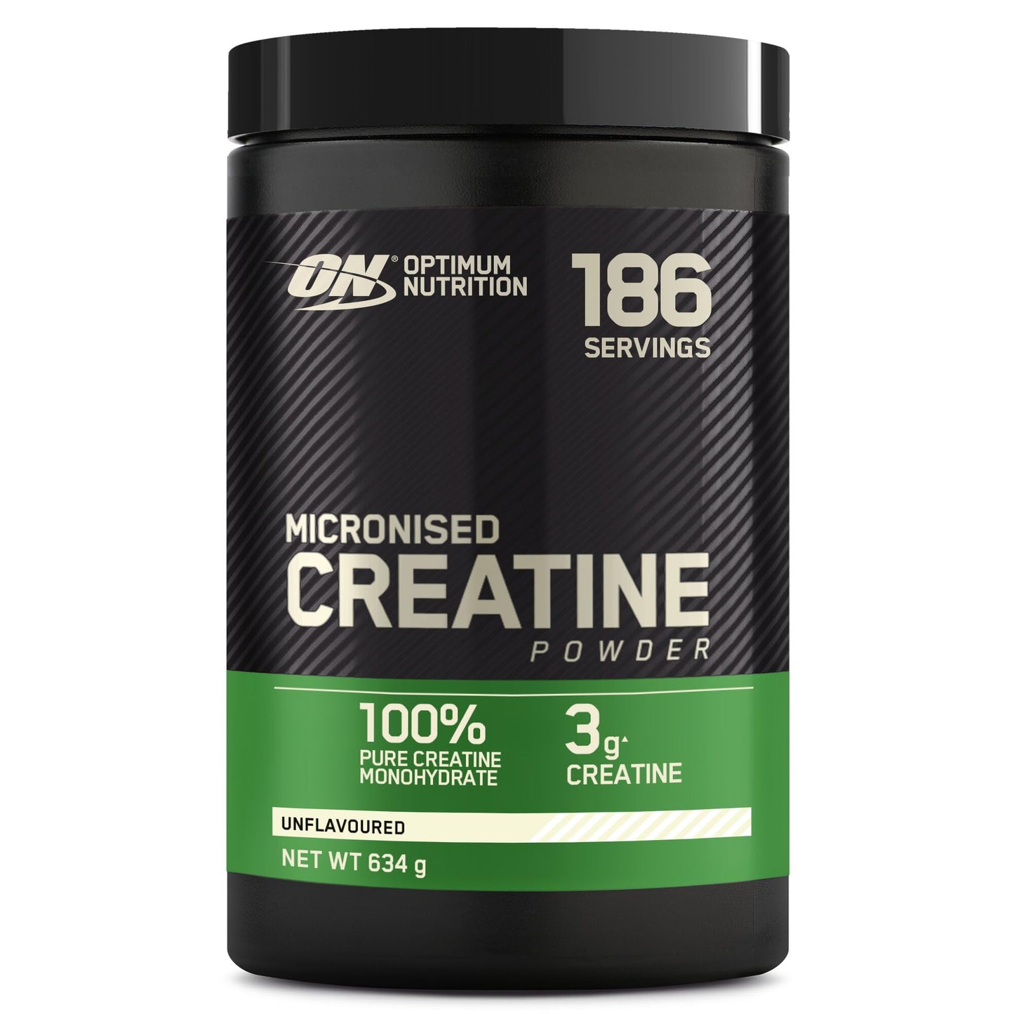 Kreatīns monohidrāts Optimum Nutrition mikronizēts pulveris bez garšas 634g, 186 porcijas