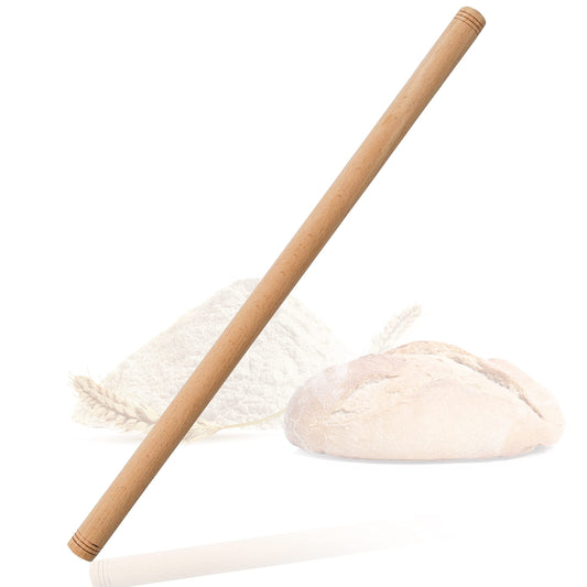 Turku mīklas rullītis spar-home, 60x2.5cm, tradicionāla ar rokām darināta dižskābarža koka oklava