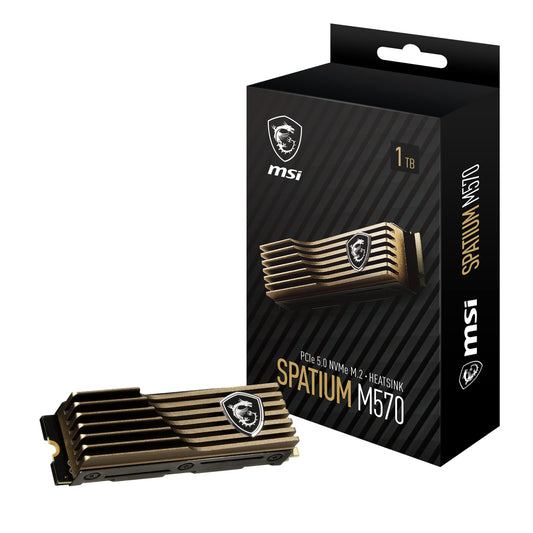 MSI Space M570 SSD 1TB - PCIe 5.0 NVMe M.2, 9500 MB/s read, 8500 MB/s write, 3D NAND, integrated data security