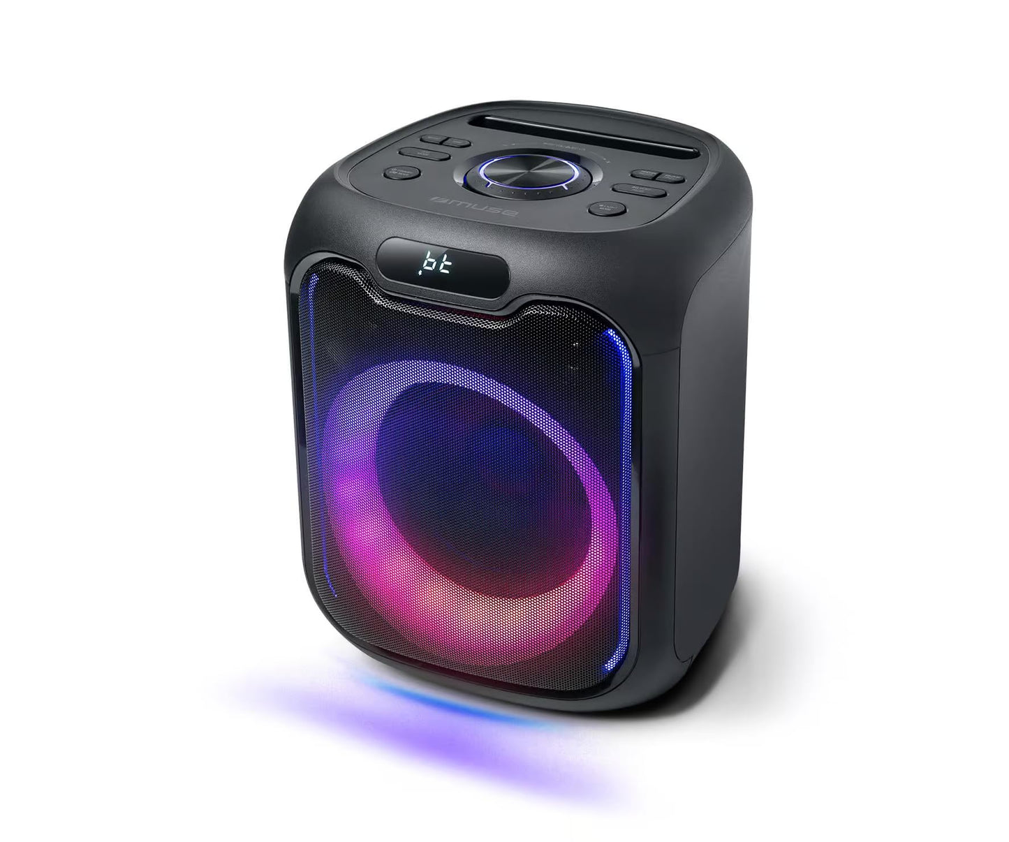 Muse M-1803 Bluetooth Partybox, 150 vati, gaismas efekti, tīkla un akumulatora darbība, 1 mikrofons, stereo pāra funkcija