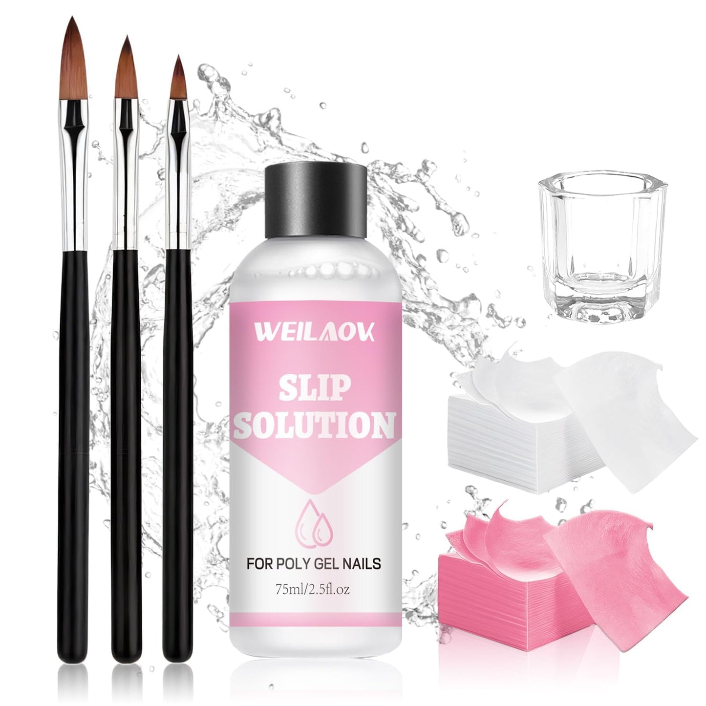 Polygel slip solution WEILAOK, akrila šķidrums nagiem, polygel formēšanai