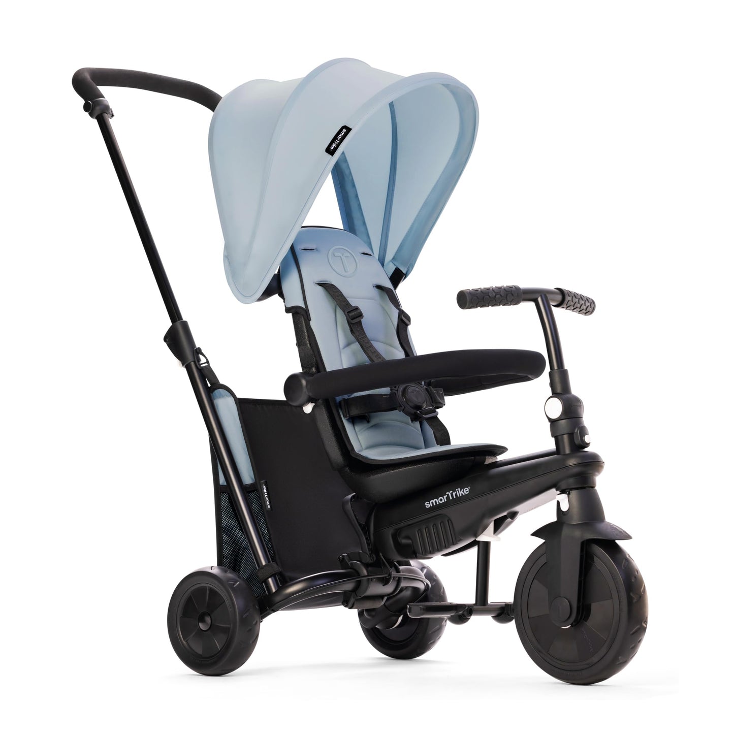 Saliekams bērnu tricikls smarTrike STR3 ar ratiņu sertifikāciju 1,2,3 gadiem, 6 in 1 daudzpakāpju tricikls, Cool Grey