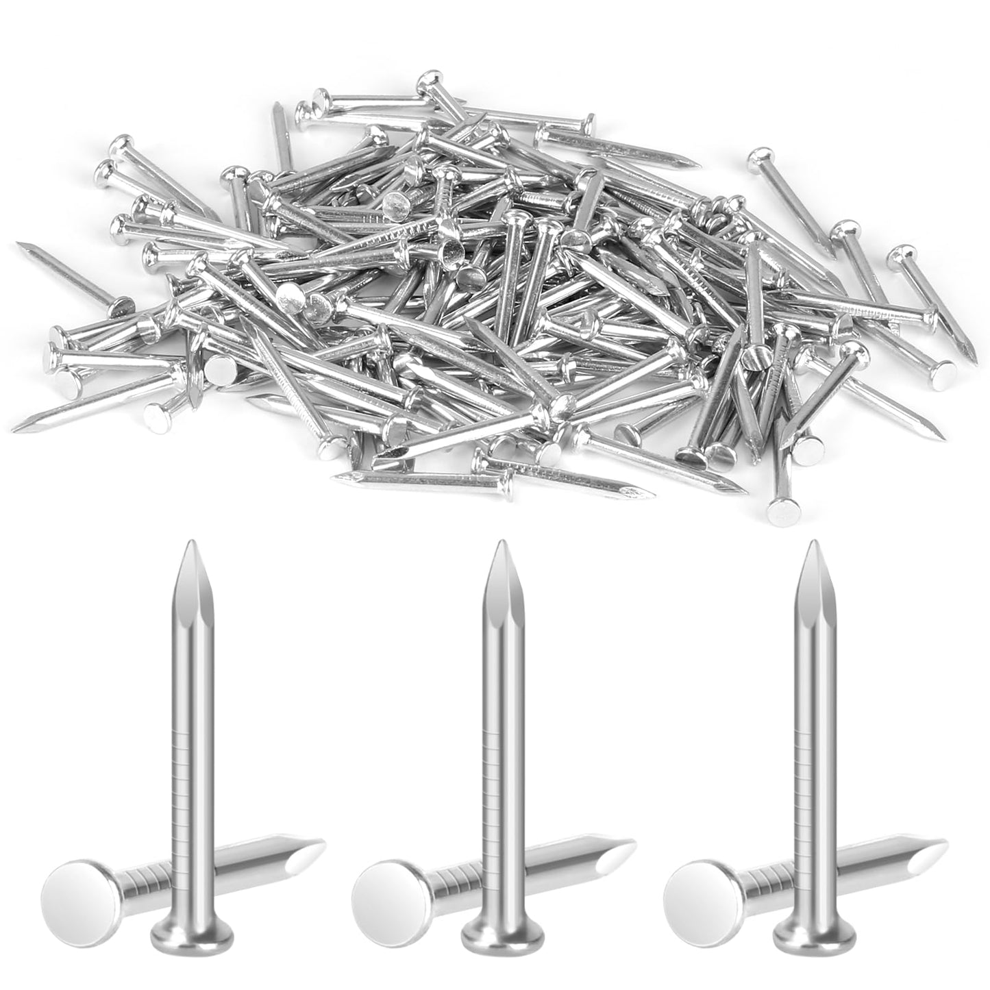 Naglas 300 gab., 20mm tērauda naglas betonam, cinkotas, sienām, kokam un mēbelēm