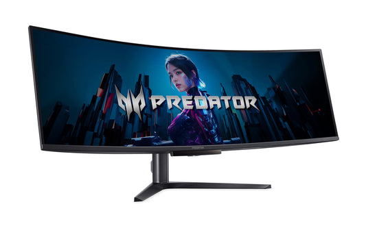 Predator X49X Gaming Monitor - 49" DQHD OLED, 240Hz, 0.03ms, curved, height adjustable, FreeSync Premium, USB HUB