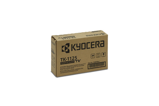Kyocera TK-1125 toner - Black, compatible with FS-1061DN, FS-1325MFP, yields up to 2100 pages.