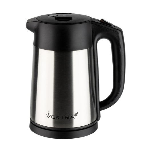 Vektra VEK-1506 Easy Pour teapot - 1.5L vacuum insulated, eco-friendly, stainless steel design.