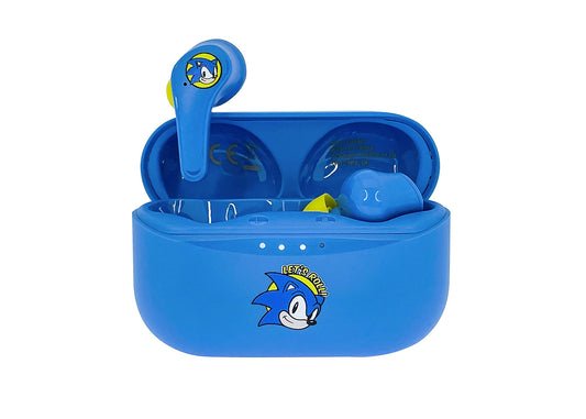 OTL Technologies Bluetooth austiņas V5.0 Sonic The Hedgehog - zilas, ar uzlādes kārbu, bezvadu, augsta kvalitāte.