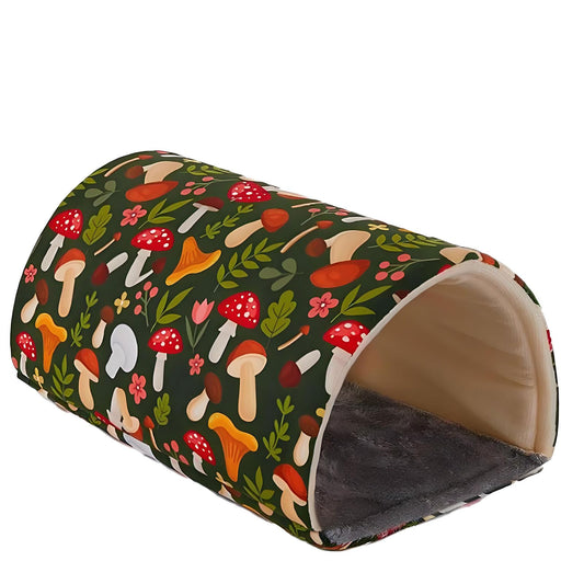 Jūrascūciņu tunelis 30x19cm/11.81x7.48 collas, trušu slēptuve un mazdzīvnieku būra aksesuārs, mazgājams, mīksts ziemas plīša tunelis kāmjiem, pundurtrušiem, šinšillām, seskiem un žurkām