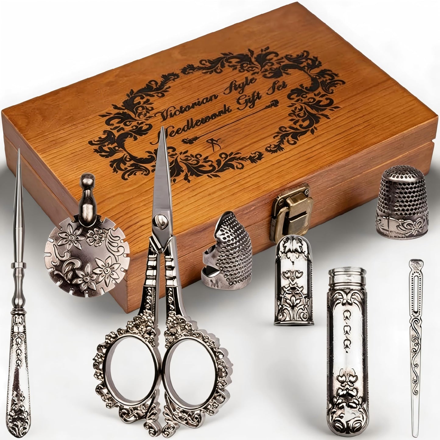 Stickscheren Kit, 7 Stück Vintage Nähscheren-Set, Edelstahl