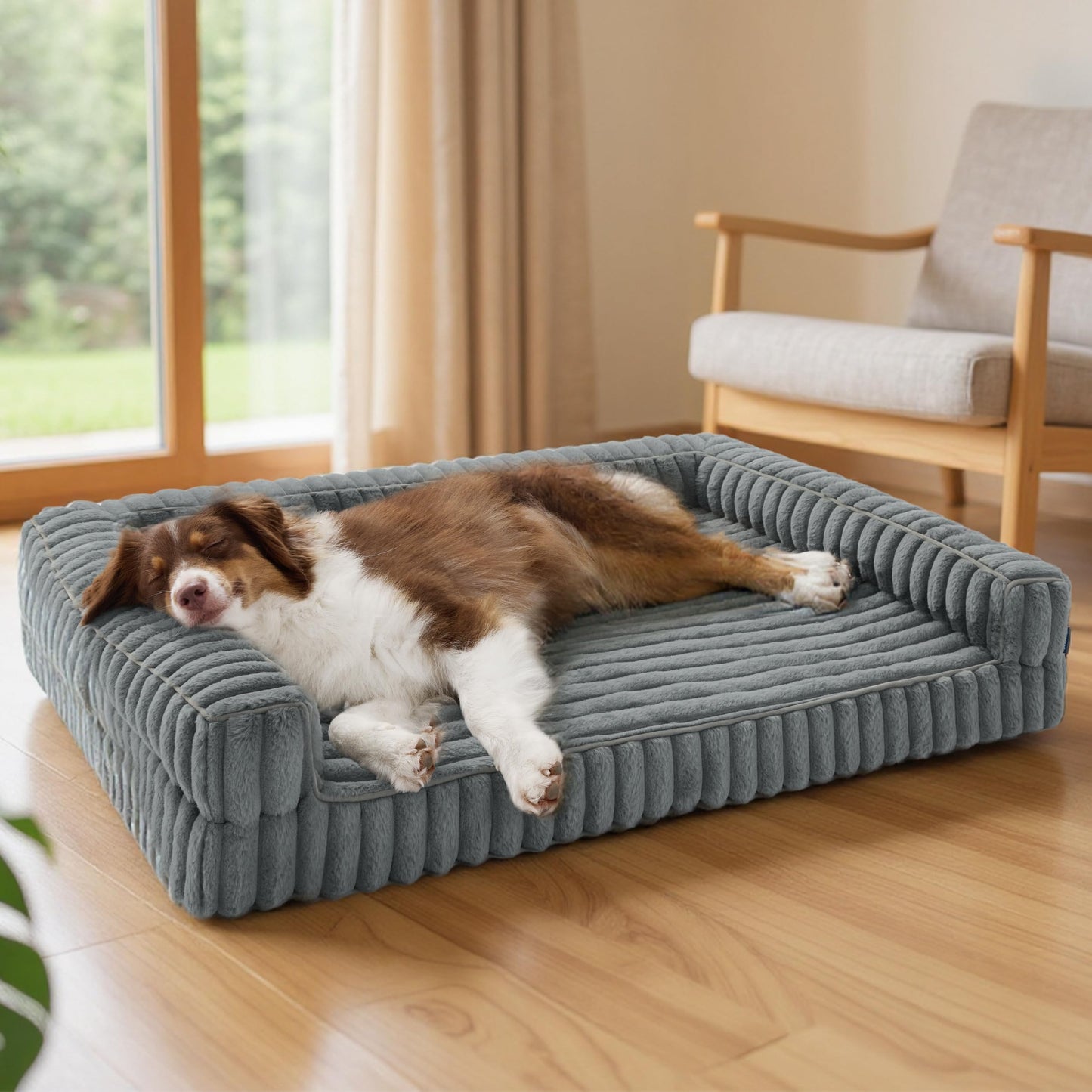Ortopēdiska suņu gulta BEDSURE lieliem suņiem, 89x64x18cm