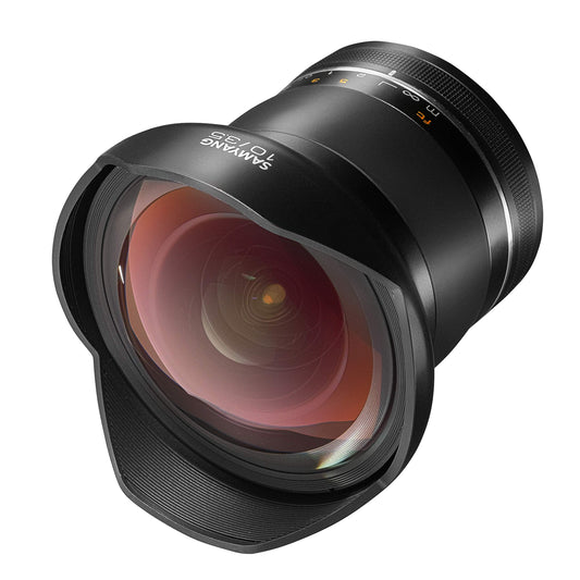 Samyang XP 10mm F3.5 Nikon F - manuāls ultra platleņķa objektīvs, 10 mm fiksētais fokusa attālums Nikon pilna formāta un APS-C kamerām ar F savienojumu, ideāli piemērots dabas un arhitektūras uzņemšanai