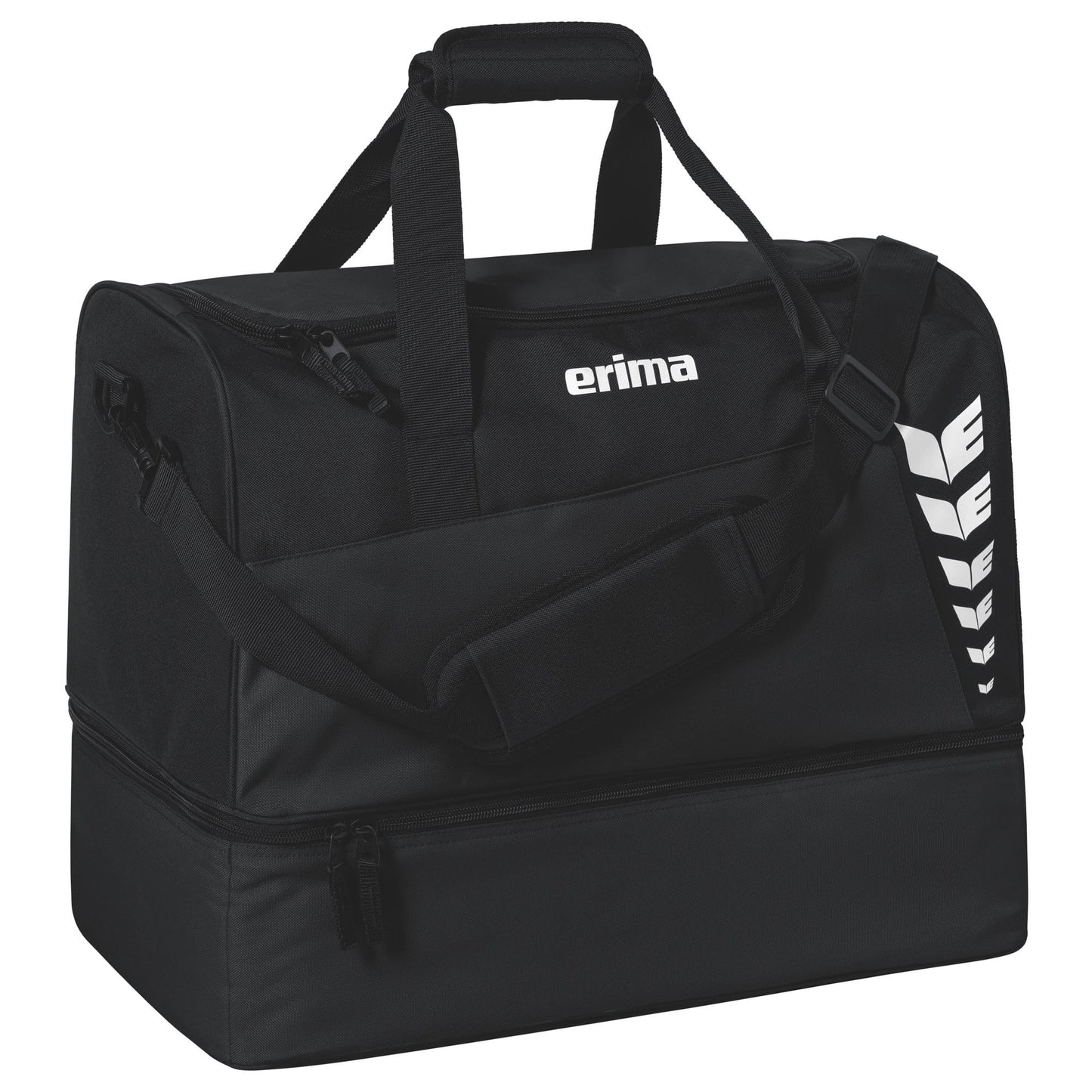 Erima Six Wings sporta soma unisex ar apakšējo nodalījumu, melna, S