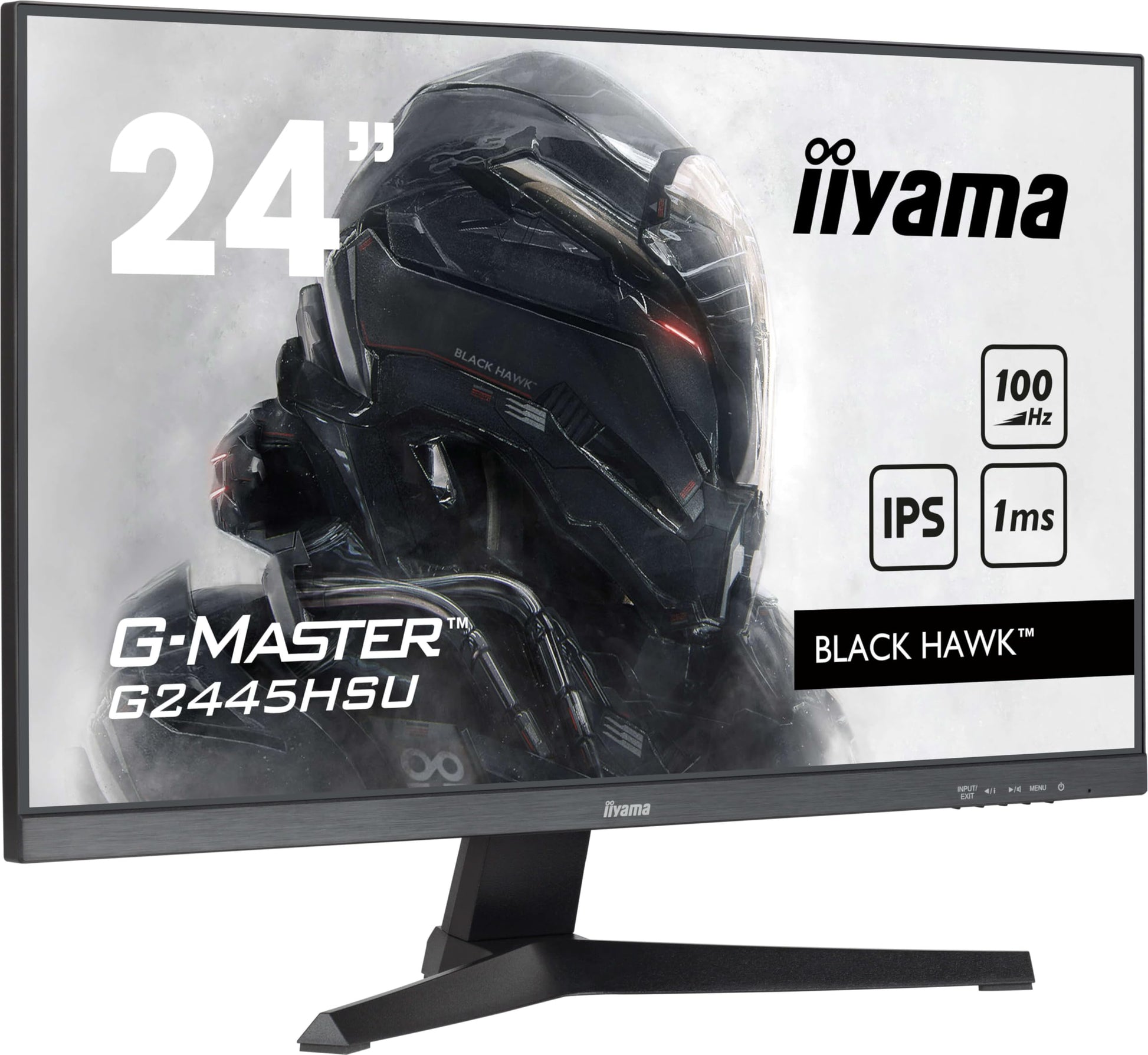 iiyama G-Master Black Hawk G2445HSU-B2 - 24" Full-HD IPS gaming monitor, 1ms response, HDMI, DP, USB2.0, Adaptive Sync, black