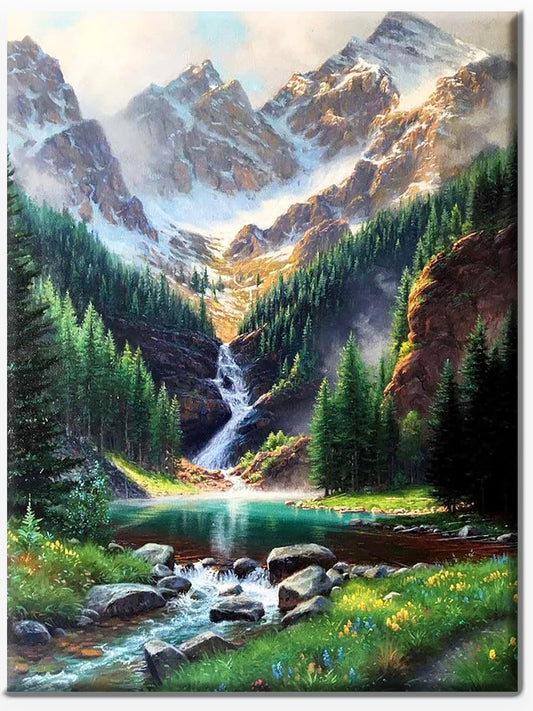 Dimanta gleznošanas komplekts pieaugušajiem, 5D Diamond Painting, DIY mozaīkas veidošanas komplekts, 30 x 40cm, ainavisks sienas dekors