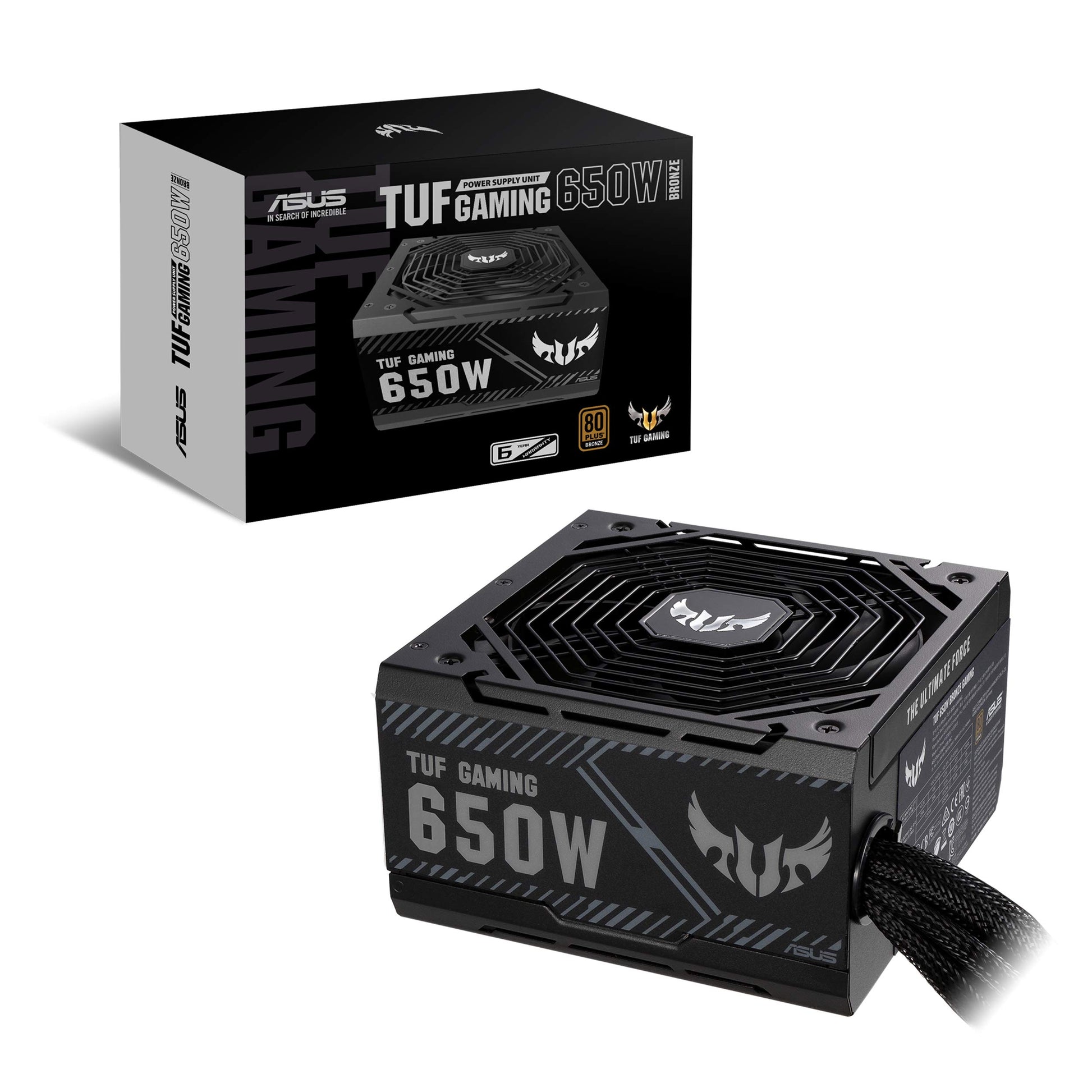 ASUS TUF Gaming 650W Power Supply - 80 Plus Bronze, 0dB technology, 80cm 8-Pin CPU connector