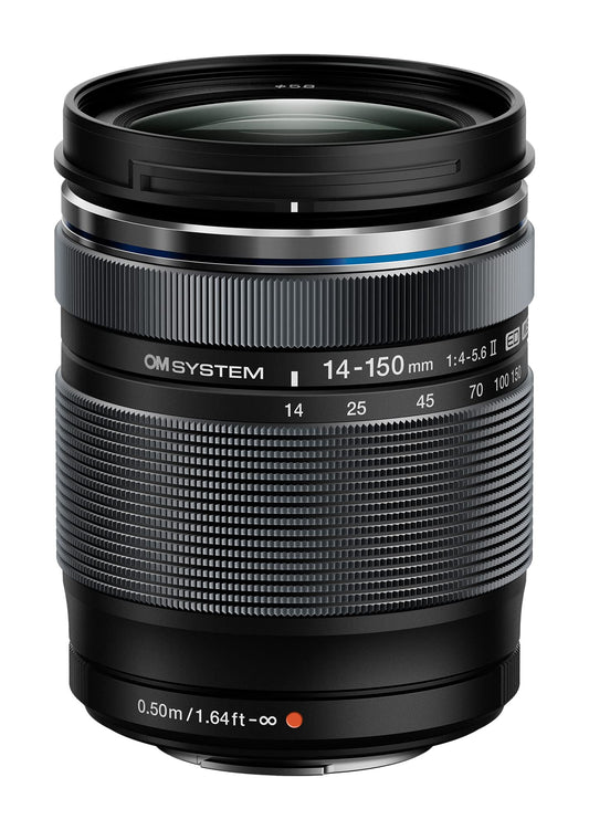 Olympus OM SYSTEM M.Zuiko Digital ED 14‑150mm F4‑5.6 II objektīvs, universālais tālummaiņas objektīvs, piemērots visām MFT kamerām (OM SYSTEM & Olympus OM-D & Pen modeļiem, Panasonic G sērija), melns