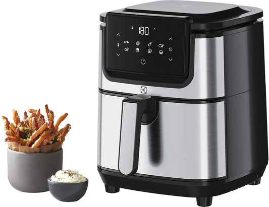 Electrolux E6AF1-4ST gaisa fritieris - 8 gatavošanas programmas, 1500 W jauda, veselīgai virtuvei