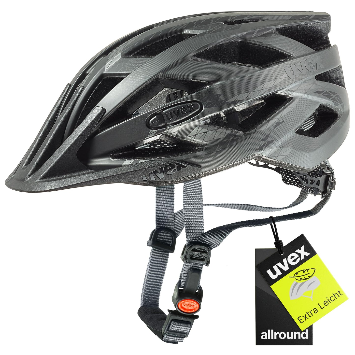 Velosipēda ķivere uvex i-vo cc, Black-Smoke matēts, 56-60 cm