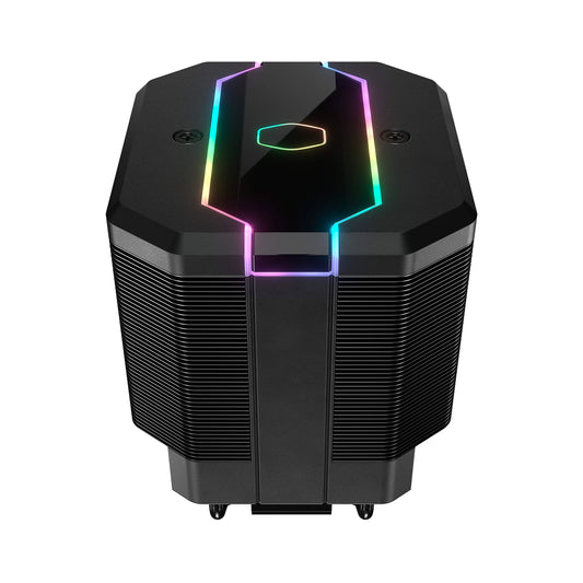 Cooler Master MasterAir MA620M - ARGB dual tower cooler, 6 heat pipes, quiet SF120R fan for efficient CPU cooling.