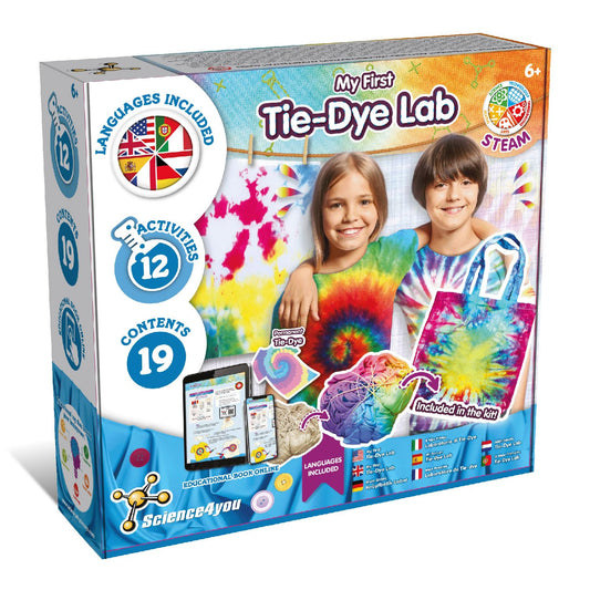 Science4you modes dizaina tie dye komplekts bērniem ar 12 aktivitātēm, STEM rotaļlieta, dāvana bērniem 6 7 8 9+