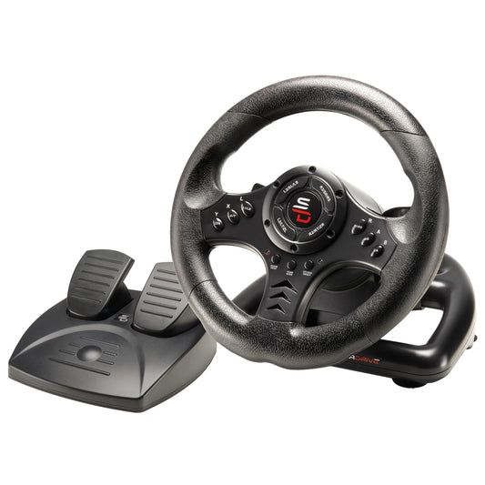 SUBSONIC Superdrive SV450 sacīkšu stūre ar pedāļiem, pārslēgšanas lāpstiņām un vibrāciju - Xbox X/Series, Switch, PS4, Xbox One, PC