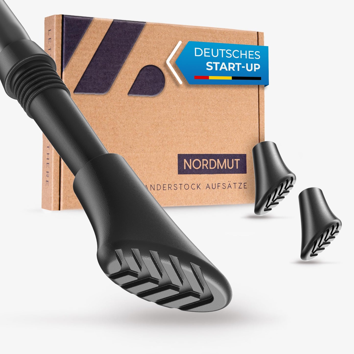 NORDMUT® ziemeļnieku pastaigu nūju gumijas uzgaļi [14 gab.] nūju uzgaļi visām populārākajām trekinga nūjām | walkingstöckepuffer, staigāšanas paliktņi jebkuram segumam [asfalts + grants]