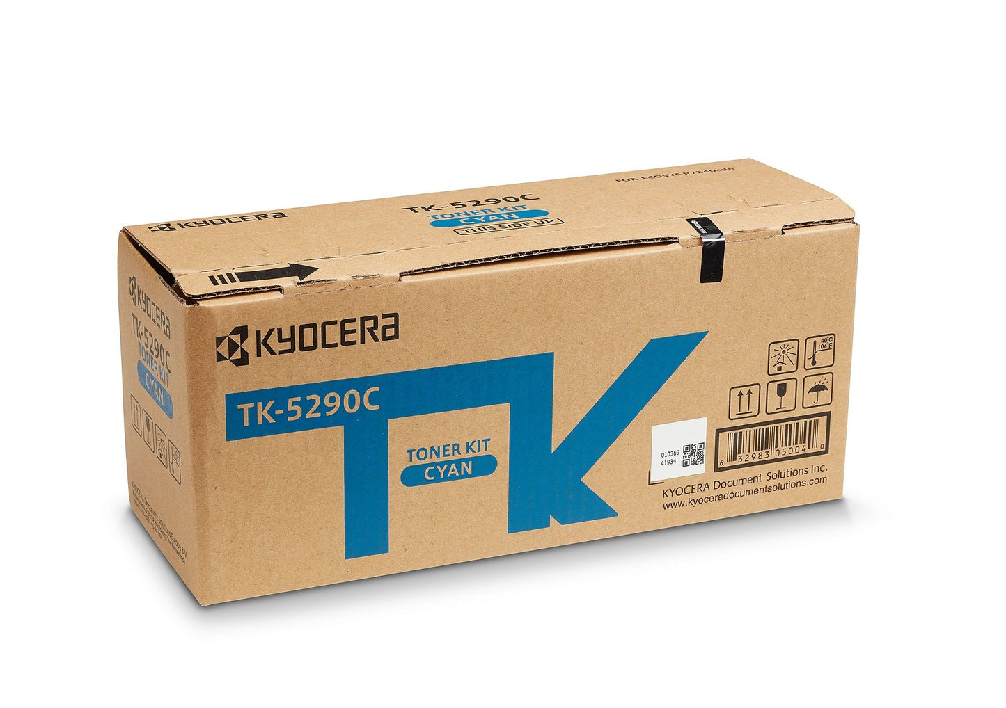Kyocera TK-5290C toner - Original cyan cartridge, compatible with P7240cdn, yields up to 13,000 pages.