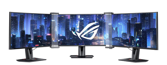 ASUS ROG Bezel Free Kit ABF01 - Closes gaps between screens, fits monitors up to 27 inches, easy installation for gaming setups.