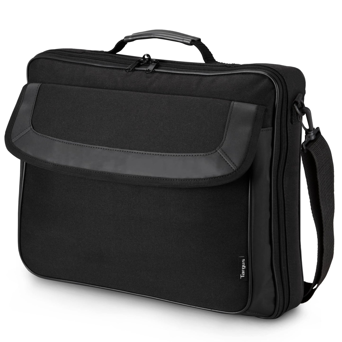 Targus biznesa ceļojumu laptop soma, viegla, ūdensizturīga, pret zādzībām aizsargāta klēpjdatora soma 15,6 collu birojam, darbam, skolai, vīriešiem un sievietēm (TAR300) - melna