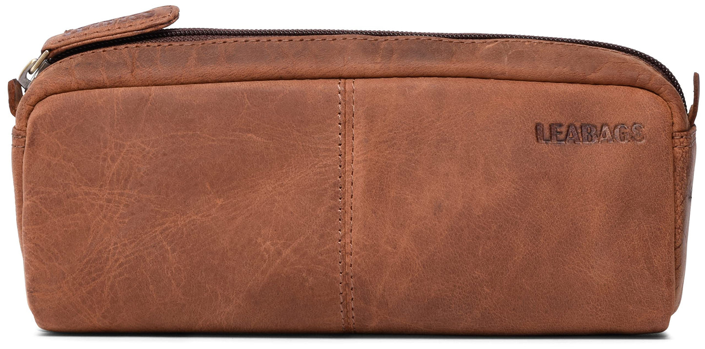 Ādas penālis LEABAGS no dabīgās ādas, liels, Nature Hellbraun