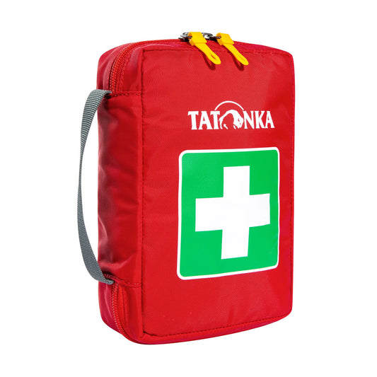 Pirmās palīdzības soma Tatonka First Aid S, tukša, ar nodalītu galveno nodalījumu un jostas cilpu, 18 x 12,5 x 5,5 cm, sarkana