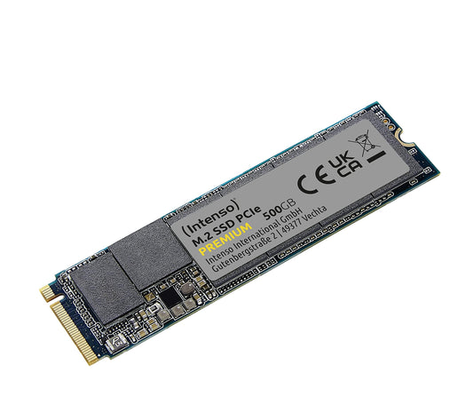 Intenso 500GB M.2 SSD PCIe - 2100 MB/s, PCI Express Gen.3x4 NVMe 1.3, high-speed solid-state drive
