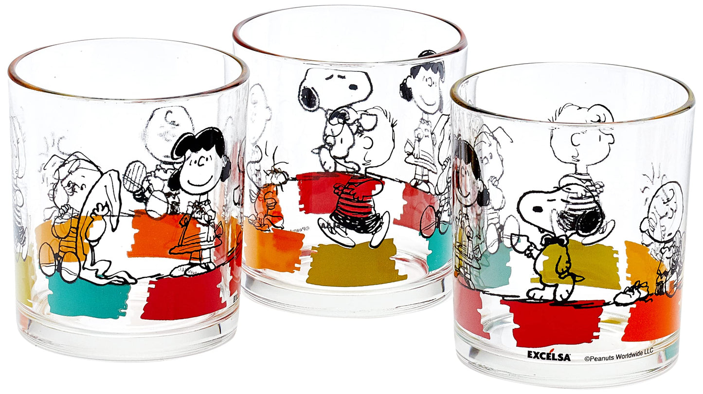 Peanuts glāzes, komplekts 3 gab., 25 cl, caurspīdīgas, 8 cm