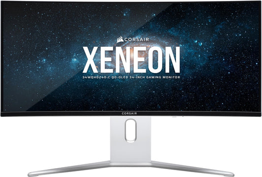Corsair XENEON 34WQHD240-C - 34" QD-OLED, 3440x1440, 240Hz, G-SYNC, FreeSync, True Black HDR400, HDMI 2.1, USB-C, White