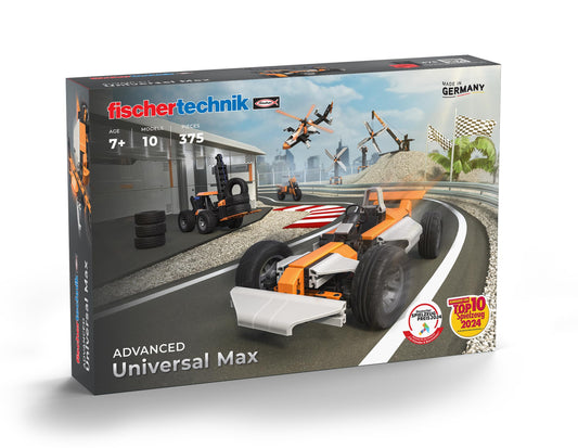 fischertechnik Universal Max 571904 - Konstrukcijas komplekts, tehniskā rotaļlieta, 10 modeļi, melns, no 7 gadiem