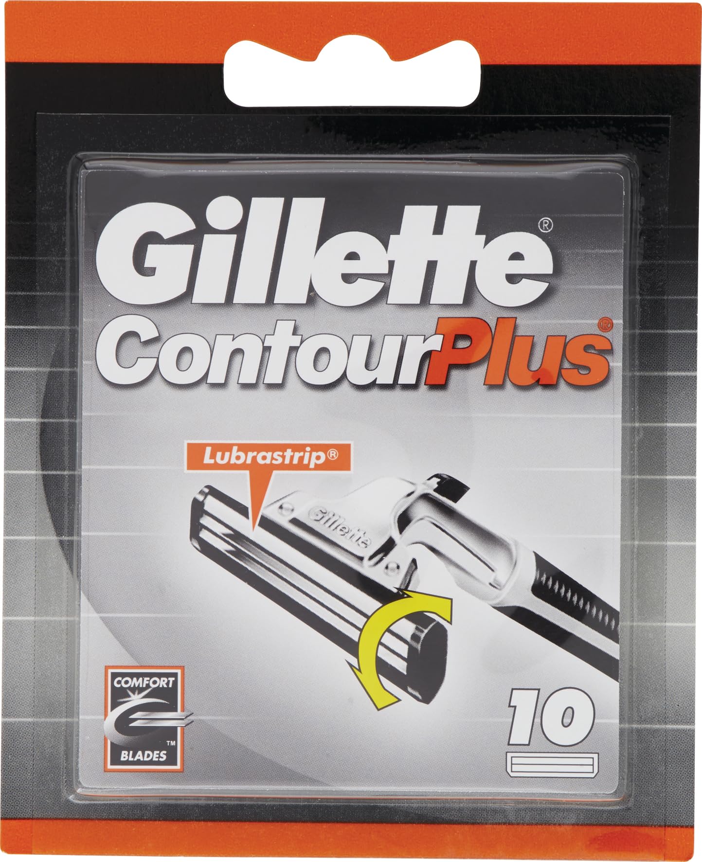 Skūšanās asmeņi Gillette Contourplus vīriešiem, 10 rezerves kasetnes