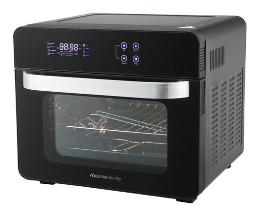 Melchioni VITTORIA Combo fritēze - 24L, karstā gaisa fritēze, cepeškrāsns ar 11 programmām, melna, 45-230°