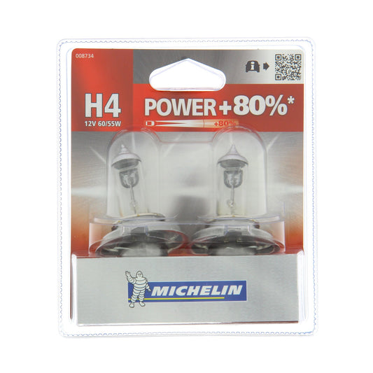 Michelin 008734 Power +80% 2 spuldzes H4 12V 60/55W