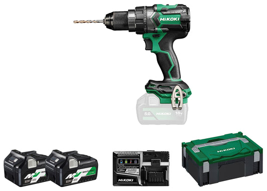 HIKOKI DV18DCWRZ akumulatora triecienurbjmašīna - 18V, 140 Nm, bezsuku motors, 13 mm ātrās fiksācijas patrona, HSCII koferis