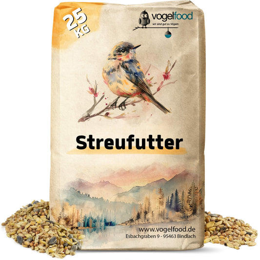 Putnu barība 25 kg, Vogelfood streifutera maisījums savvaļas putniem, vasarai un ziemai