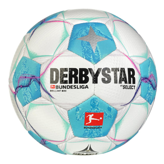 Futbols Derbystar Bundesliga Brillant Mini v24, mini bumba ar dimanta struktūru, oficiāls Bundesliga licences produkts