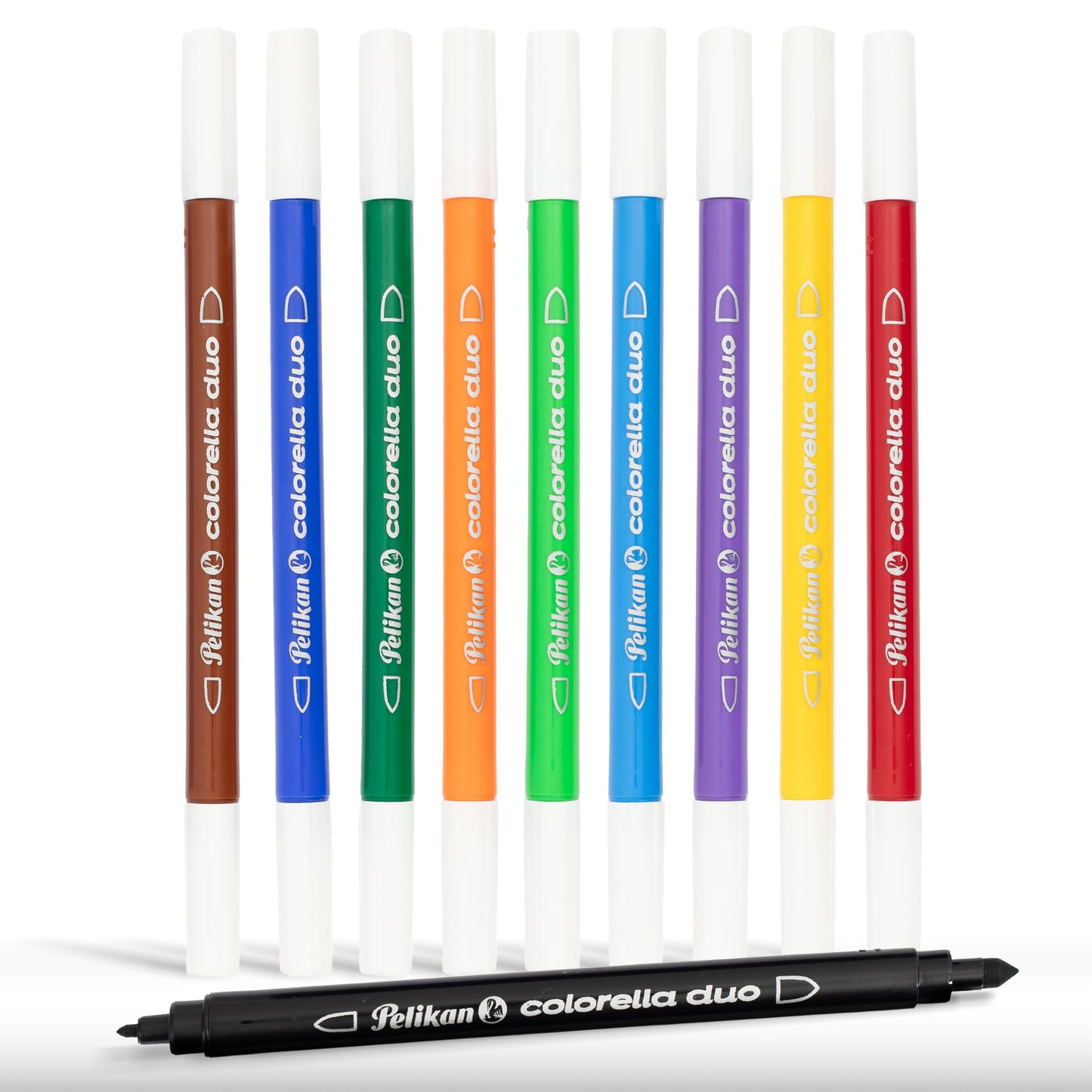Filca pildspalvas Pelikan Colorella Duo, 10 krāsas plastmasas futrālī, 10 gab.