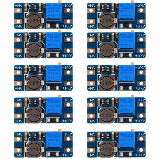 DC-DC paaugstinošs sprieguma pārveidotājs 2V-24V līdz 5V-28V, LAOMAO, barošanas modulis saderīgs ar Arduino, 10 gab.