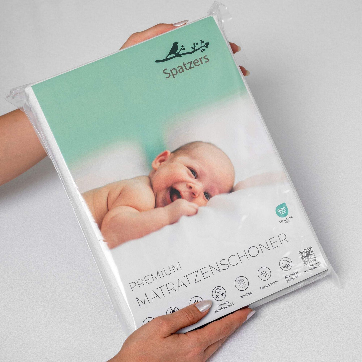 Matrača aizsargs Spatzers 90x200, kokvilna, ūdensnecaurlaidīgs, Oeko-Tex 100 sertificēts, mazgājams, elpojošs, urīna necaurlaidīgs