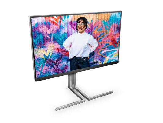 AOC Q27U3CV - 27" QHD monitor with speakers, height adjustment, HDR400, USB-C, HDMI, DisplayPort, black